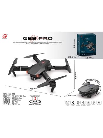 Folding Body Long Battery Life 360 Degree Roatation Toy Drone e-88 for Adult and Kids