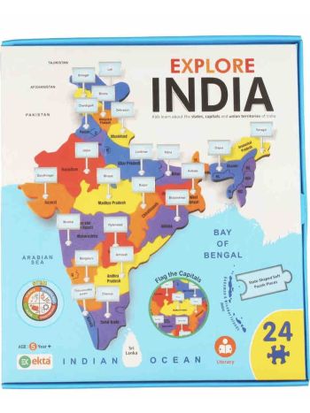 Explore India Map Puzzle for Kids | India Map with State Capitals 