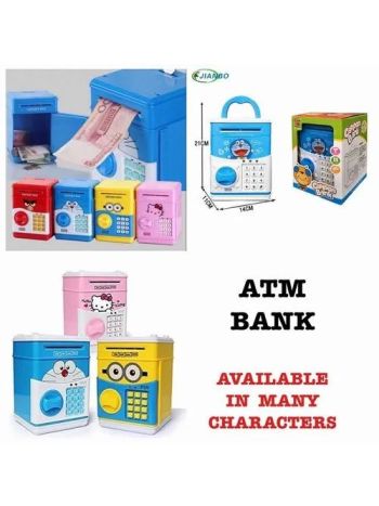  Battery Operated Mini ATM Safe Kids Piggy Saving ATM Bank with Electronic Lock Coin Bank