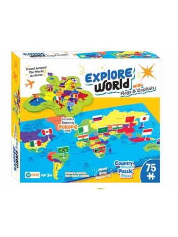 Explore World With Flags and Capitals Educational Toy